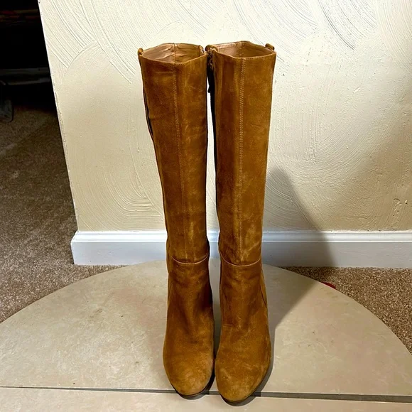 Ninewest Shoes Nine West Tall Light Browncaramel Suede Ladies